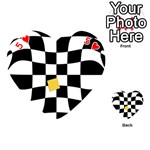 Dropout Yellow Black And White Distorted Check Playing Cards 54 (Heart)  Front - Heart5