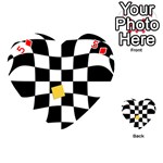 Dropout Yellow Black And White Distorted Check Playing Cards 54 (Heart)  Front - Diamond5