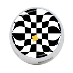 Dropout Yellow Black And White Distorted Check 4-port Usb Hub (two Sides)  by designworld65