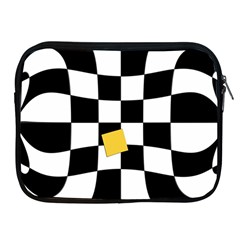 Dropout Yellow Black And White Distorted Check Apple Ipad 2/3/4 Zipper Cases by designworld65