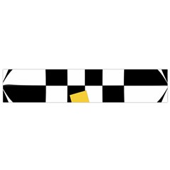 Dropout Yellow Black And White Distorted Check Flano Scarf (small) by designworld65