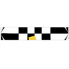 Dropout Yellow Black And White Distorted Check Flano Scarf (large) by designworld65