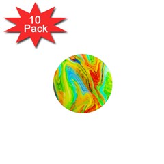 Happy Multicolor Painting 1  Mini Magnet (10 pack) 