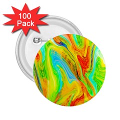 Happy Multicolor Painting 2.25  Buttons (100 pack) 