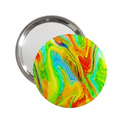 Happy Multicolor Painting 2.25  Handbag Mirrors