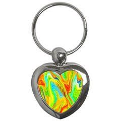 Happy Multicolor Painting Key Chains (Heart) 