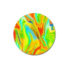 Happy Multicolor Painting Magnet 3  (Round)