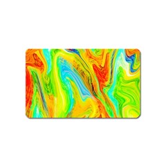 Happy Multicolor Painting Magnet (name Card) by designworld65