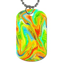 Happy Multicolor Painting Dog Tag (Two Sides)