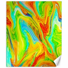 Happy Multicolor Painting Canvas 8  X 10  by designworld65