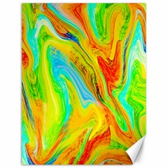 Happy Multicolor Painting Canvas 12  X 16   by designworld65