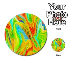 Happy Multicolor Painting Multi-purpose Cards (round) 