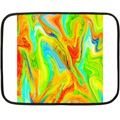 Happy Multicolor Painting Fleece Blanket (Mini)