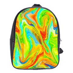 Happy Multicolor Painting School Bags(Large) 