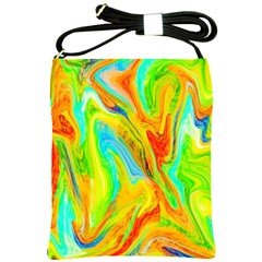 Happy Multicolor Painting Shoulder Sling Bags by designworld65