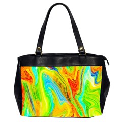 Happy Multicolor Painting Office Handbags (2 Sides) 