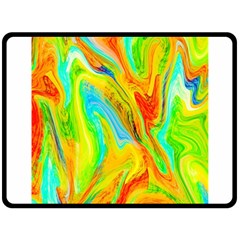 Happy Multicolor Painting Fleece Blanket (Large) 