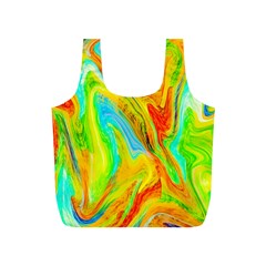 Happy Multicolor Painting Full Print Recycle Bags (s)  by designworld65