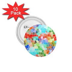 Colorful Mosaic  1 75  Buttons (10 Pack) by designworld65