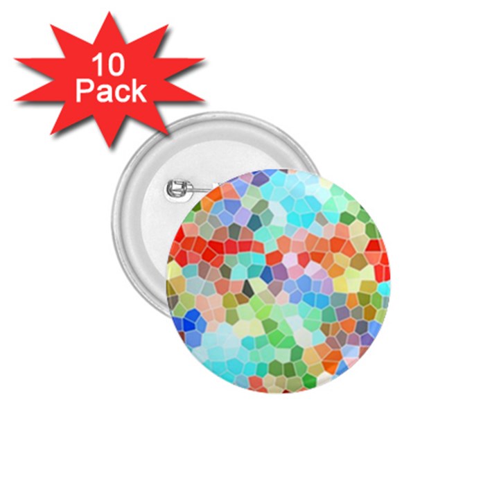 Colorful Mosaic  1.75  Buttons (10 pack)