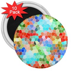 Colorful Mosaic  3  Magnets (10 Pack)  by designworld65