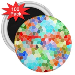 Colorful Mosaic  3  Magnets (100 Pack) by designworld65