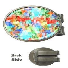 Colorful Mosaic  Money Clips (oval)  by designworld65