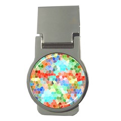 Colorful Mosaic  Money Clips (round)  by designworld65