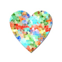 Colorful Mosaic  Heart Magnet by designworld65