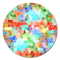 Colorful Mosaic  Magnet 5  (round) by designworld65