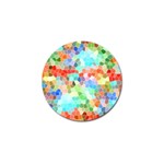 Colorful Mosaic  Golf Ball Marker Front