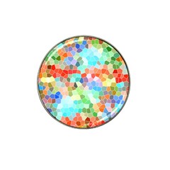 Colorful Mosaic  Hat Clip Ball Marker by designworld65