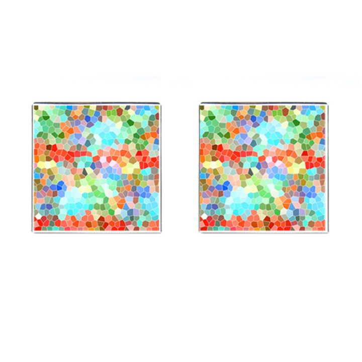 Colorful Mosaic  Cufflinks (Square)