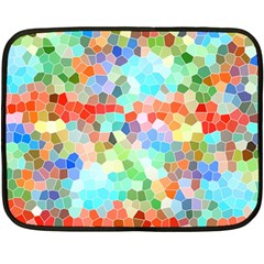 Colorful Mosaic  Double Sided Fleece Blanket (mini)  by designworld65