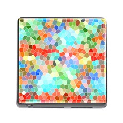 Colorful Mosaic  Memory Card Reader (square) by designworld65