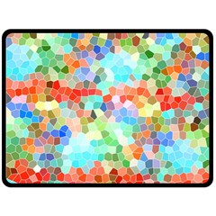 Colorful Mosaic  Double Sided Fleece Blanket (large)  by designworld65