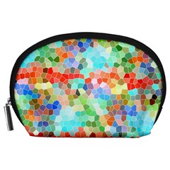 Colorful Mosaic  Accessory Pouches (large)  by designworld65