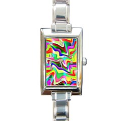 Irritation Colorful Dream Rectangle Italian Charm Watch by designworld65