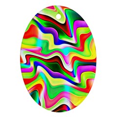 Irritation Colorful Dream Ornament (oval)  by designworld65