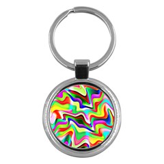 Irritation Colorful Dream Key Chains (round)  by designworld65