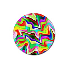 Irritation Colorful Dream Rubber Round Coaster (4 Pack)  by designworld65