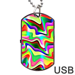 Irritation Colorful Dream Dog Tag Usb Flash (two Sides)  by designworld65