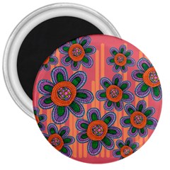 Colorful Floral Dream 3  Magnets by DanaeStudio