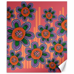 Colorful Floral Dream Canvas 20  X 24   by DanaeStudio