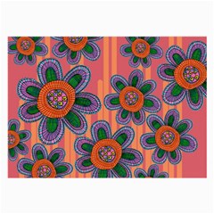 Colorful Floral Dream Large Glasses Cloth by DanaeStudio