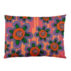 Colorful Floral Dream Pillow Case (two Sides) by DanaeStudio