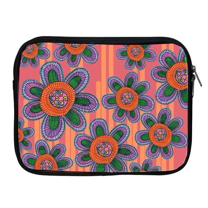 Colorful Floral Dream Apple iPad 2/3/4 Zipper Cases