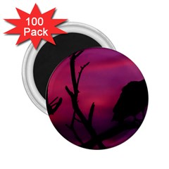 Vultures At Top Of Tree Silhouette Illustration 2 25  Magnets (100 Pack)  by dflcprints