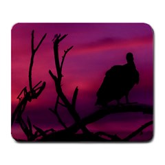 Vultures At Top Of Tree Silhouette Illustration Large Mousepads by dflcprints