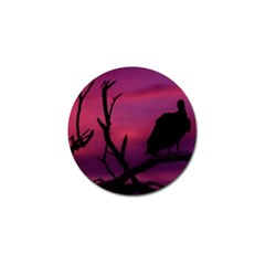 Vultures At Top Of Tree Silhouette Illustration Golf Ball Marker (4 Pack) by dflcprints